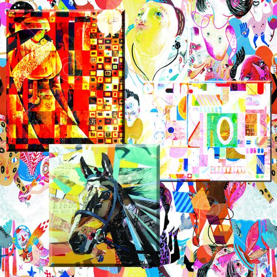 抽象印花华亿平台图片