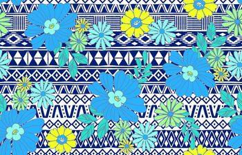 509771-小碎花混搭民族底纹 