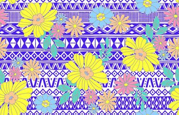 509772-小碎花混搭民族底纹 