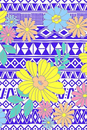 小碎花混搭民族底纹印花华亿平台图片