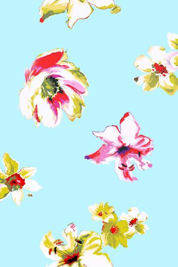 510064-满版欧美风手绘水彩花卉设计