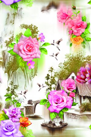 MAX-中国风印花华亿平台图片