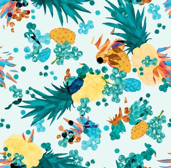 510346-原创大牌水果菠萝葡萄绘画华亿平台