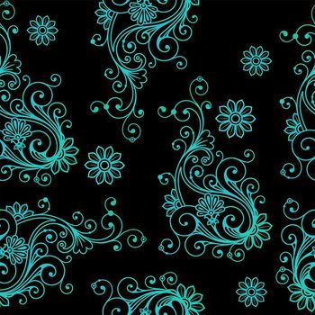 510396-复古 欧式纹样 花卉 服装 面料 