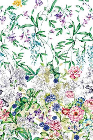 花卉印花华亿平台图片