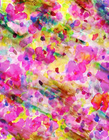 510443-抽象 晕染 花卉  泳装 女装 丝