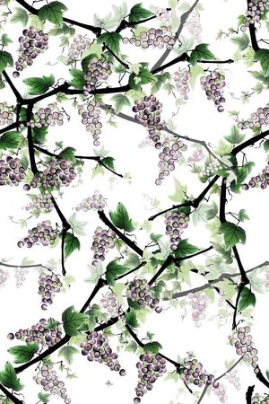 水墨印花华亿平台图片