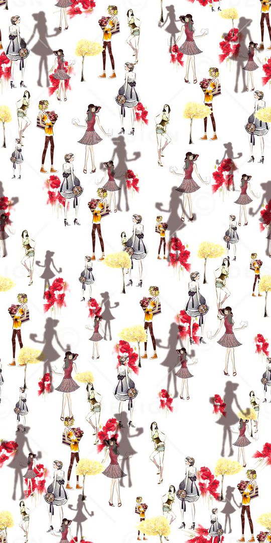 小清新印花华亿平台图片