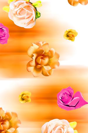 大朵花卉印花华亿平台图片