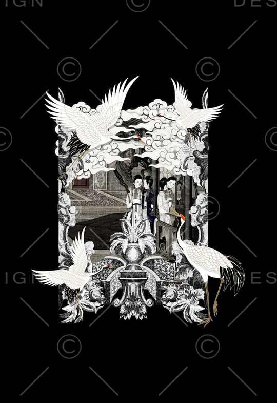 潮流时尚印花华亿平台图片