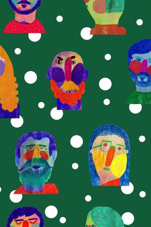 大胆色彩印花华亿平台图片