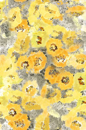 水墨印花华亿平台图片