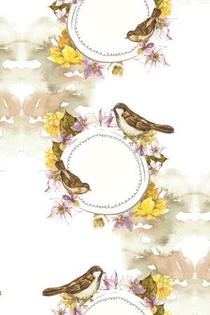 抽象花卉花环印花华亿平台图片