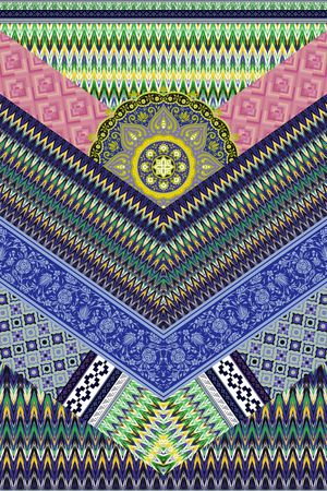 部落花纹印花华亿平台图片