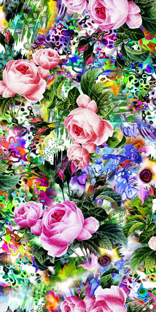 抽象绚丽印花华亿平台图片