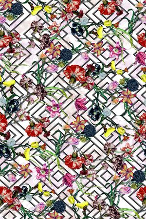 复古印花华亿平台图片