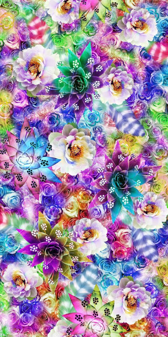 彩炫花卉印花华亿平台图片