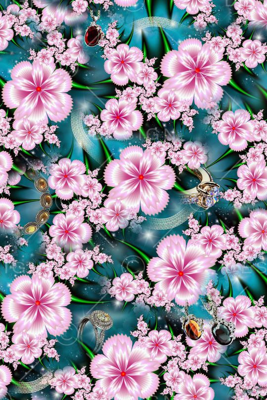 花卉印花华亿平台图片