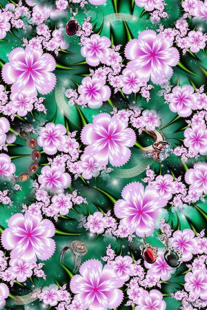 花卉印花华亿平台图片