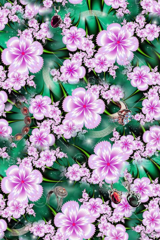 花卉印花华亿平台图片