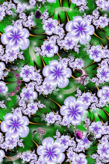 511211-珠宝首饰 分形几何 花卉 组合