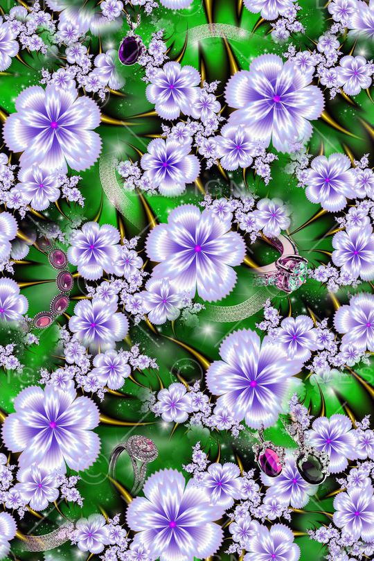 花卉印花华亿平台图片