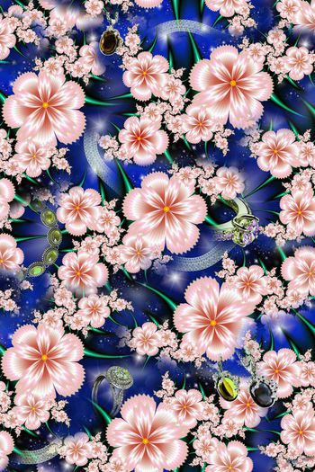 511212-珠宝首饰 分形几何 花卉 组合