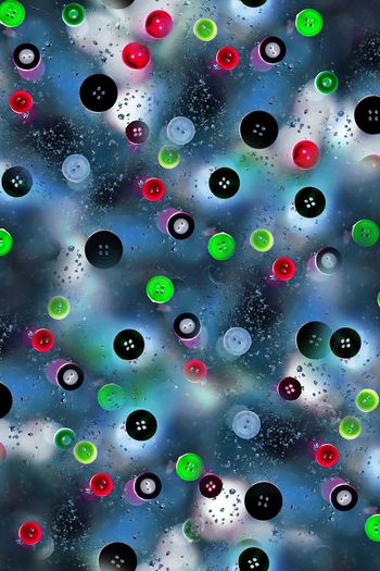 511214-彩色纽扣 云纹 组合