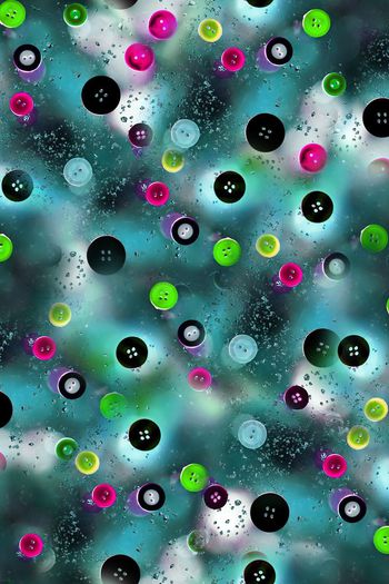 511215-彩色纽扣 云纹 组合