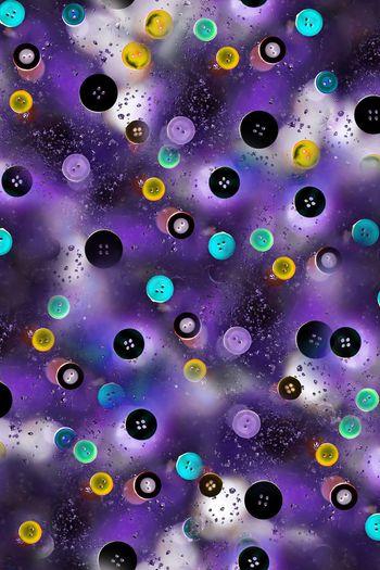 511216-彩色纽扣 云纹 组合