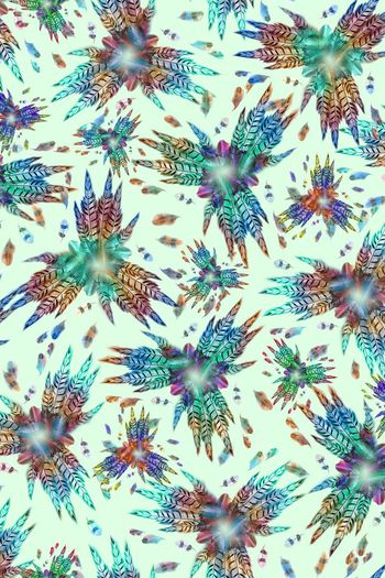 511251-休闲风 五彩羽毛 组合