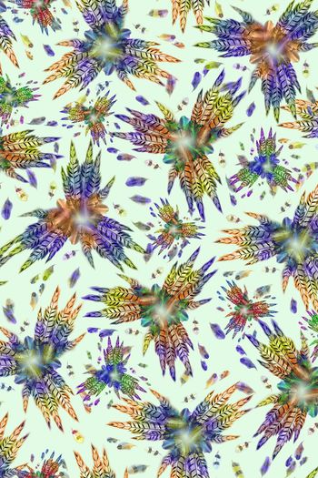 511253-休闲风 五彩羽毛 组合