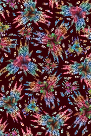 511255-休闲风 五彩羽毛 组合