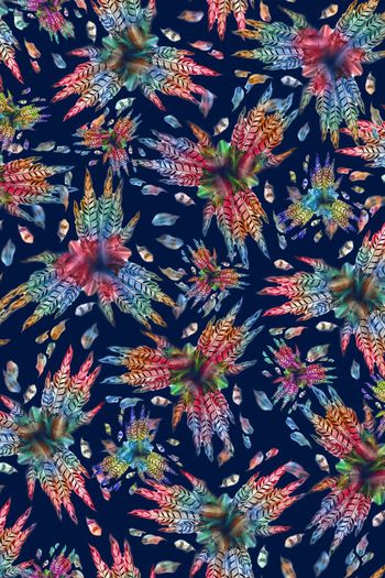 511256-休闲风 五彩羽毛 组合