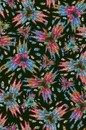 511257-休闲风 五彩羽毛 组合