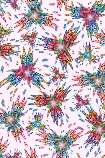 511260-休闲风 五彩羽毛 组合