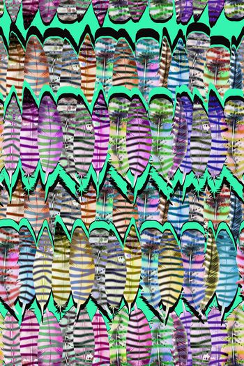 511279-五彩羽毛 条纹组合