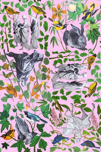 511296- 人物 动物 植物组合 绘画剪贴