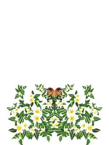 511373-几何镂空花卉,时尚大牌T恤款式印花