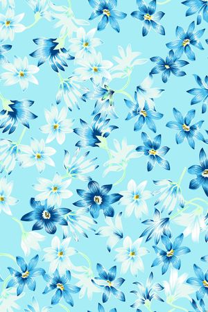 精美小花卉印花华亿平台图片