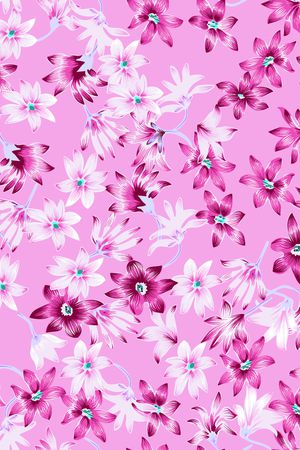 精美小花卉印花华亿平台图片