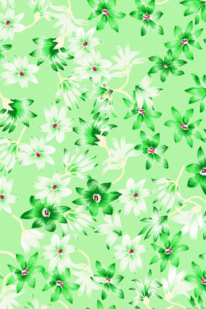 精美小花卉印花华亿平台图片