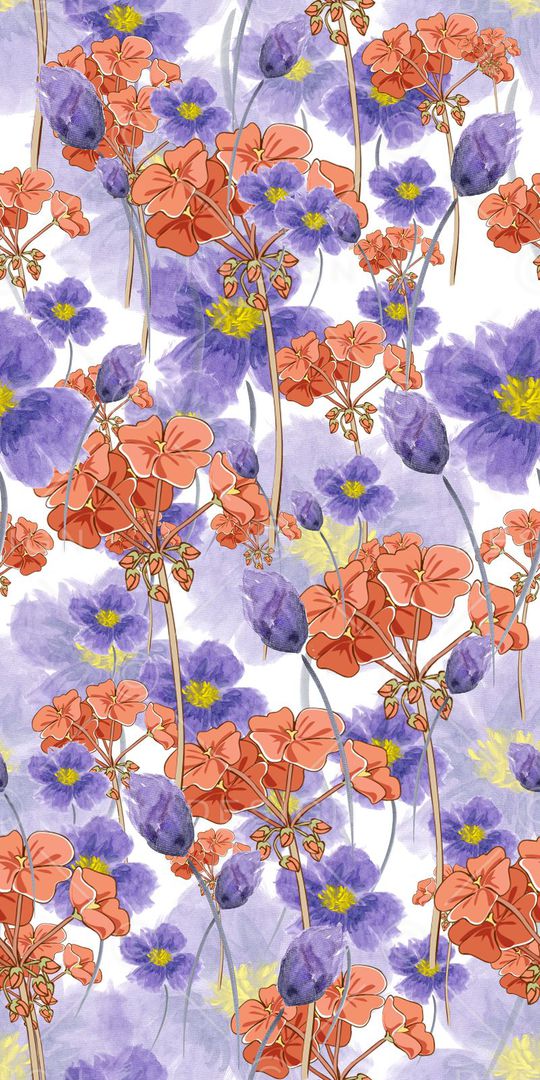 花卉印花华亿平台图片