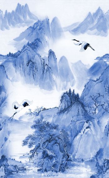 511435-中国风山水画水墨画