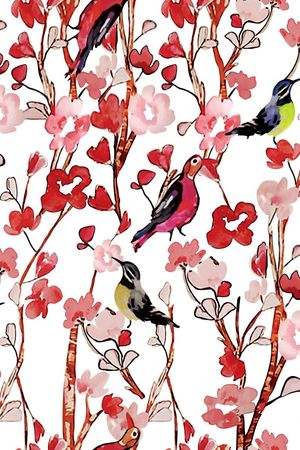 水粉画印花华亿平台图片