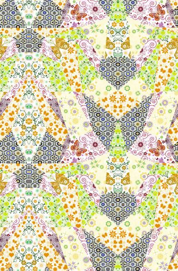 511513-传统纹理 花卉拼块组合 女装