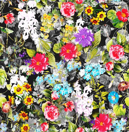 花卉印花华亿平台图片