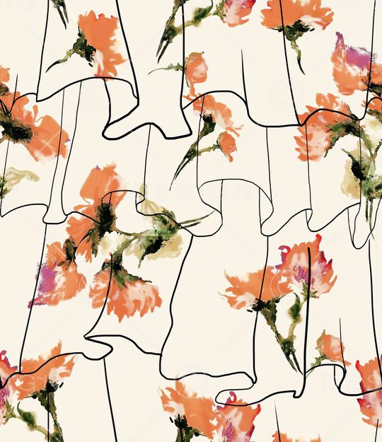 波浪印花华亿平台图片