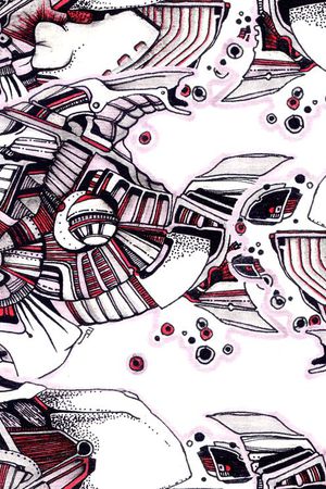 抽象科幻风格印花华亿平台图片