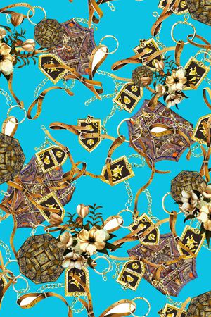 欧式复古图案印花华亿平台图片